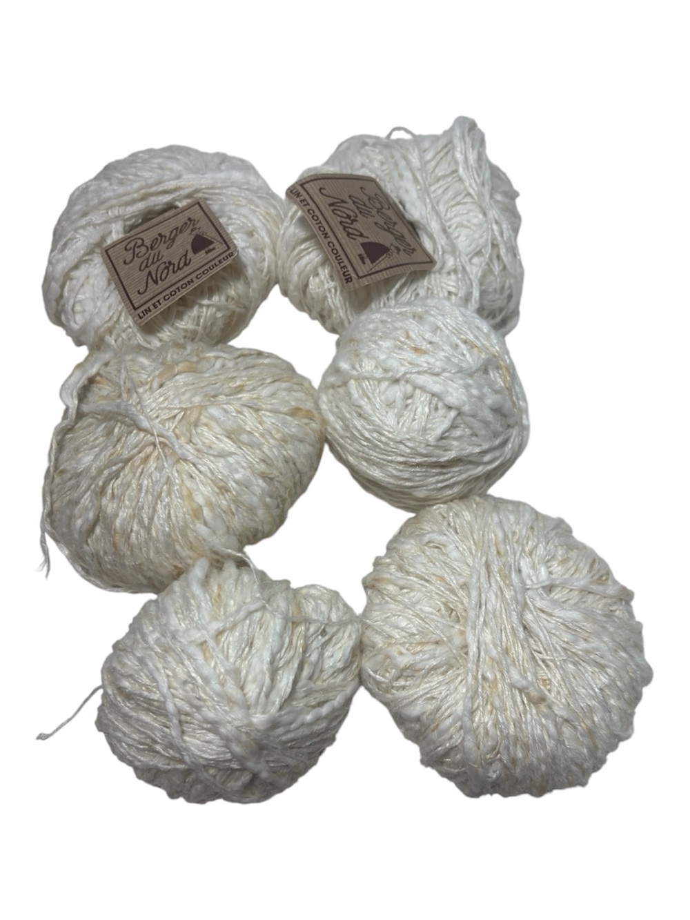 Berger du Nord Natural Cream Cotton Yarn -Vintage